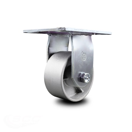 Service Caster 4 Inch Heavy Duty Top Plate Semi Steel Rigid Caster with Ball Bearing SCC SCC-35R420-SSB